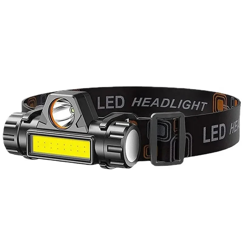 Lampe frontale LED COB Rechargeable USB, magnétique, puissante, Super brillante, étanche, pour la pêche en plein air