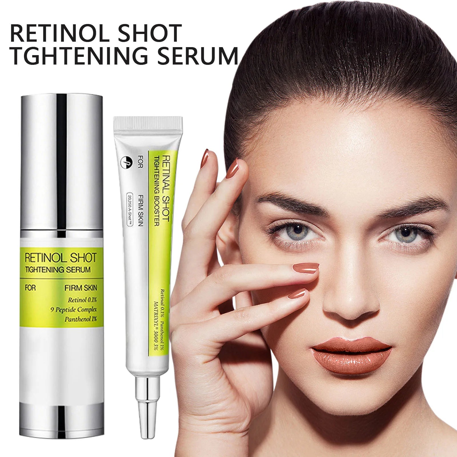 Sérum visage coréen au rétinol raffermissant, crème contour des yeux hydratante et anti-cernes, soin beauté pour la peau