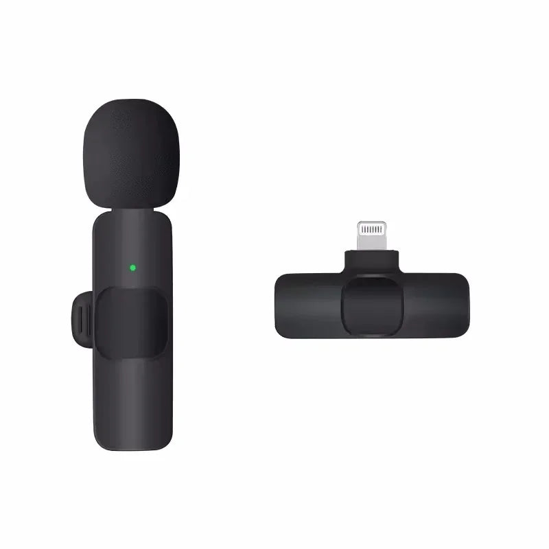 Wireless Lavalier Microphone Mini USB-C Noise Reduction for iPhone Android Live Streaming Interviews Portable Handheld Mic