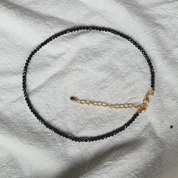 Marque de mode Simple perles noires collier court Femme dames tour de cou pour les femmes bijoux de fête