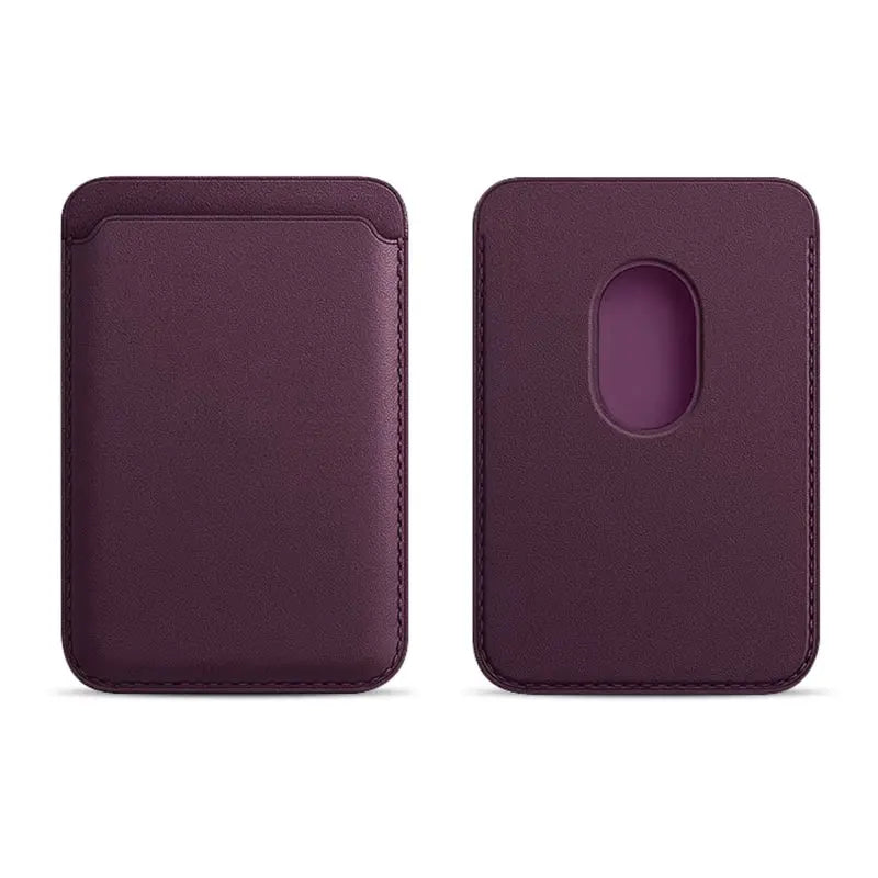 Étui porte-carte magnétique IPhone 16 15 13 14 12, pochette pour cartes, étui en cuir Magsafing avec autocollant arrière, housse de poche pour cartes