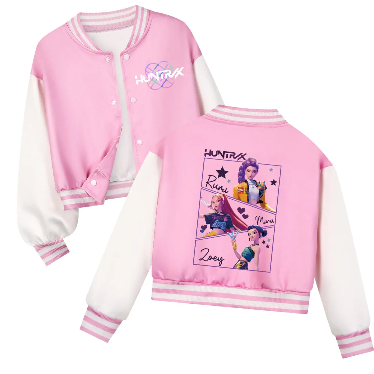 Tenue de baseball K-Pop pour enfants Huntrix, sweat-shirts à capuche décontractés printemps-automne, vêtements pour garçons et filles, déguisement pour bébés et enfants