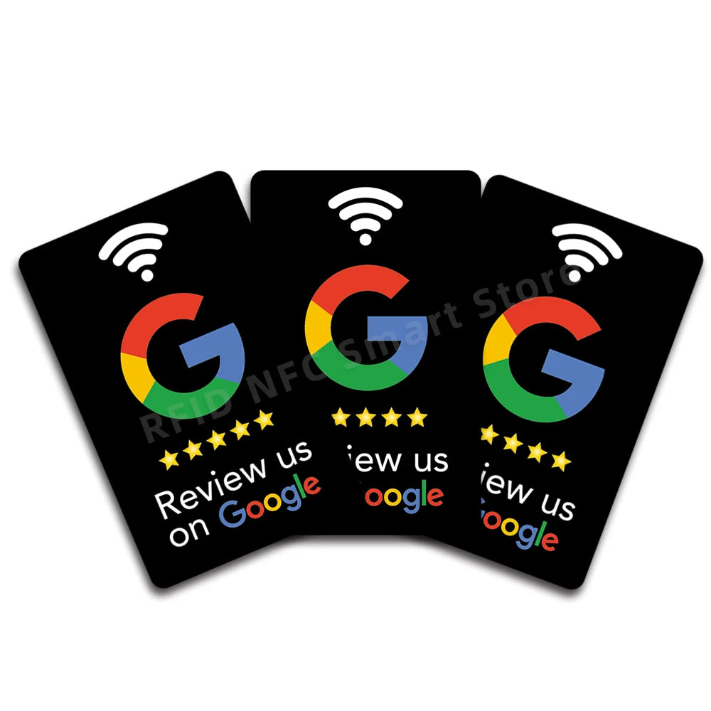 Cartes de critique Google NFC Android/iPhone Tap URL Écriture Cartes de critique sociale professionnelle Sticker arrière Carte NFC personnalisée