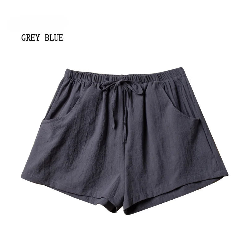 ITOOLIN Short en lin décontracté pour femme, short de sport taille haute noir, short femme, short de sport femme