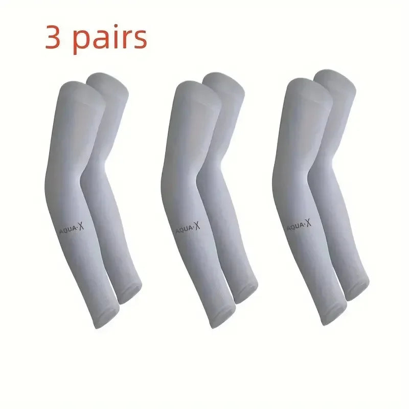 Lot de 3 paires de manchons de protection solaire respirants - Équipement respirant et anti-UV pour le sport, la conduite et les aventures en plein air