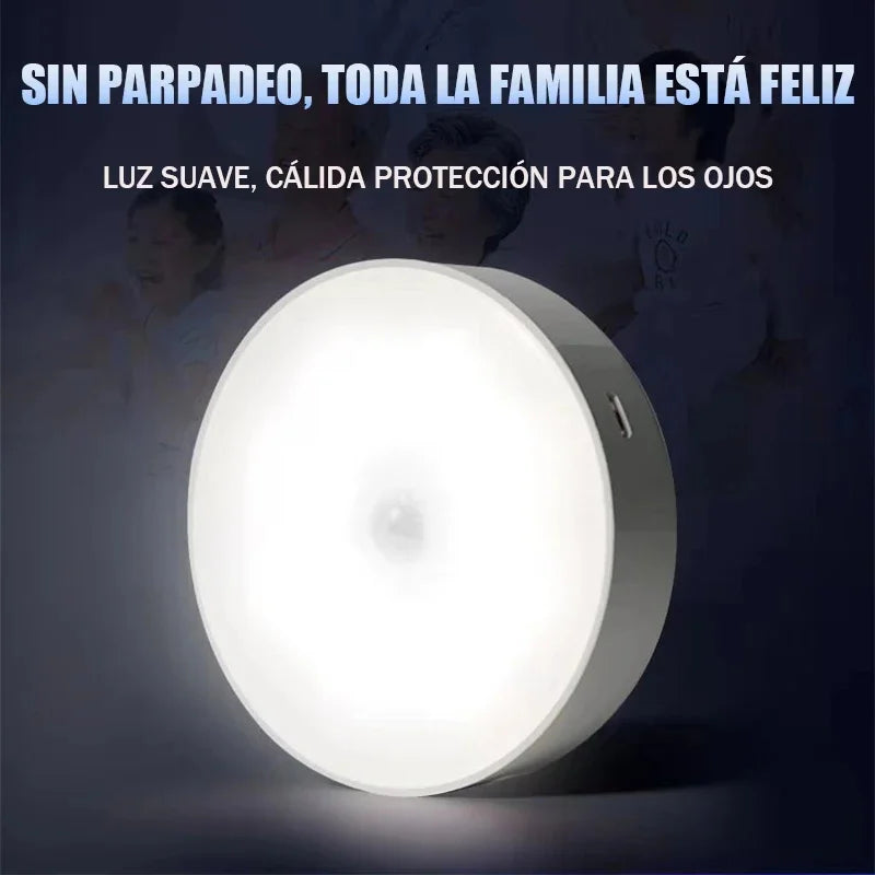 LED intelligente capteur de corps humain veilleuses éclairage automatique d'urgence USB charge sans fil aspiration magnétique LED lumières d'armoire