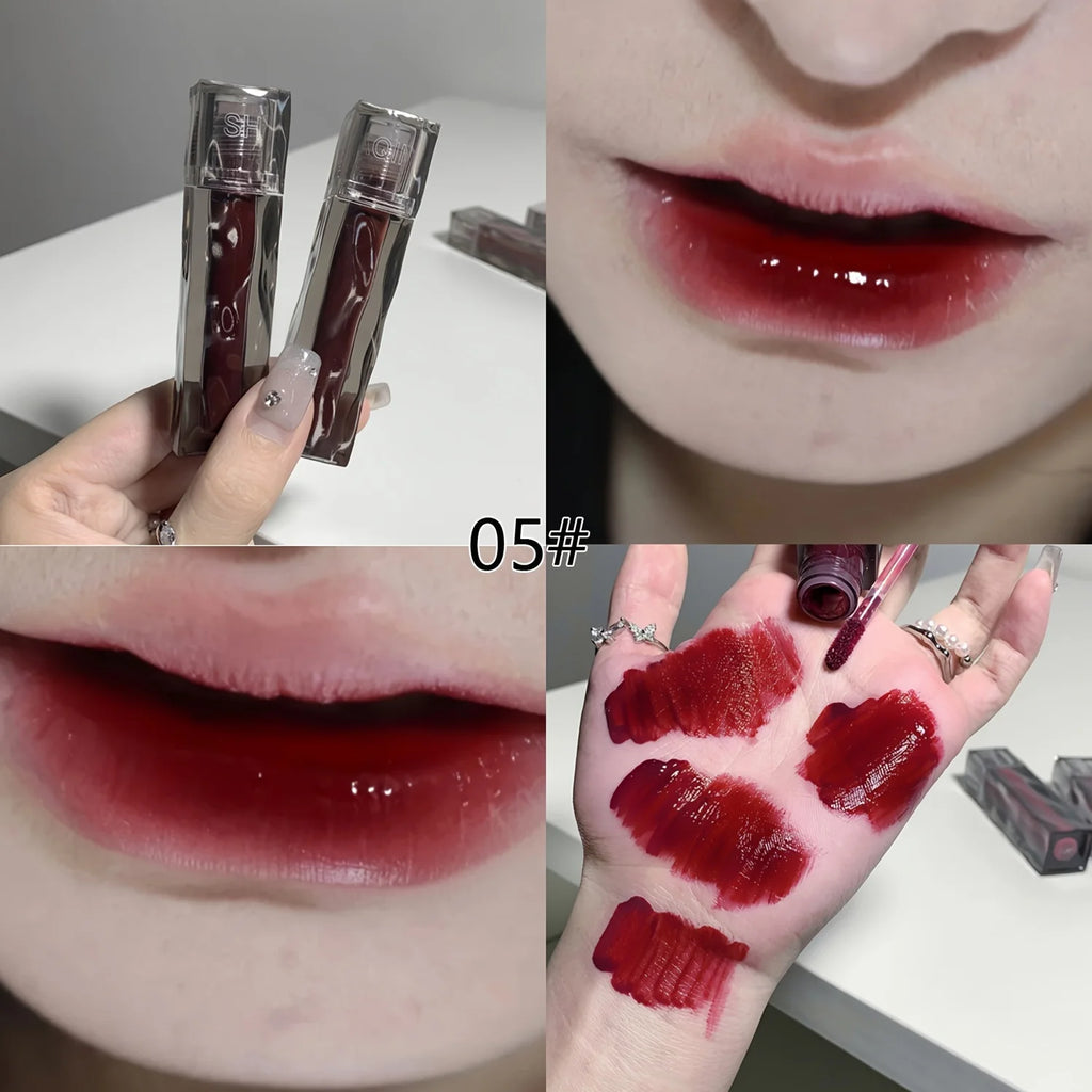 Gloss à lèvres effet miroir Ours Adorable - Rouge à lèvres liquide longue tenue, hydratant et sans transfert, à la texture aqueuse - Brillance luxueuse