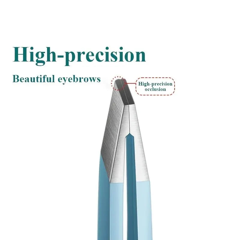 Pince à épiler à sourcils colorée, outil de beauté pour l'épilation des poils fins, pinces à sourcils biseautées en acier inoxydable, outils de maquillage pour l'épilation