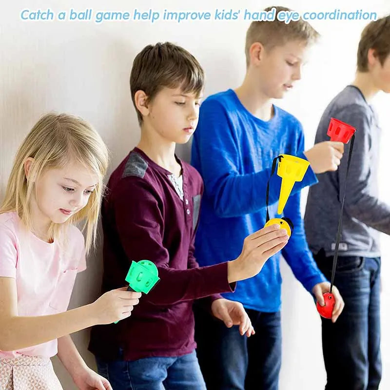 Jeu de lancer-rattraper pour l'intégration sensorielle, jouet d'extérieur, entraînement de la coordination œil-main des enfants