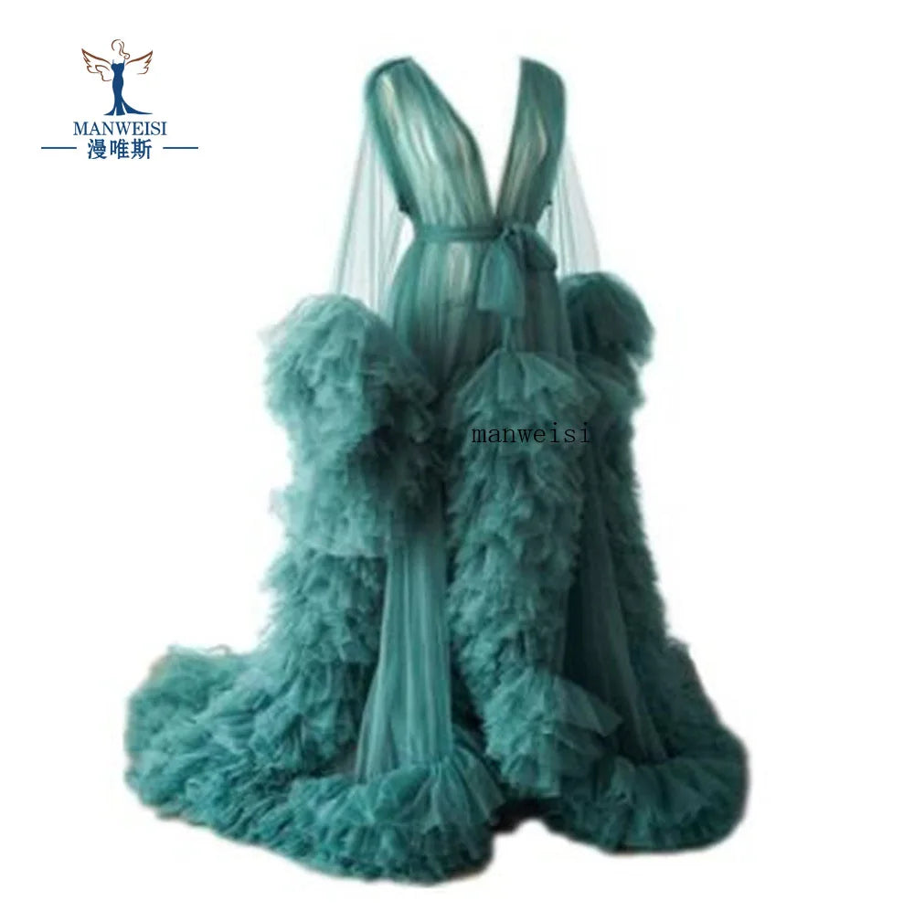 Robes de maternité, peignoirs longs en tulle pour femmes, robes de chambre pour séances photo, anniversaires, robes de mariée sexy et moelleuses, vêtements de nuit pour fêtes, robes sur mesure 2021