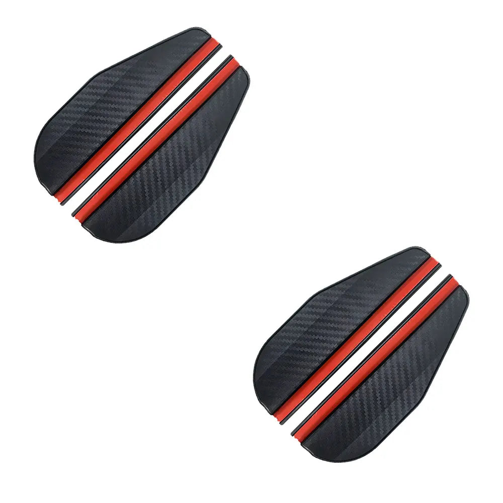2 pièces rétroviseur de voiture pluie sourcil en Fiber de carbone pare-soleil ombre couverture protecteur Vision claire pour pluie voiture miroir accessoires