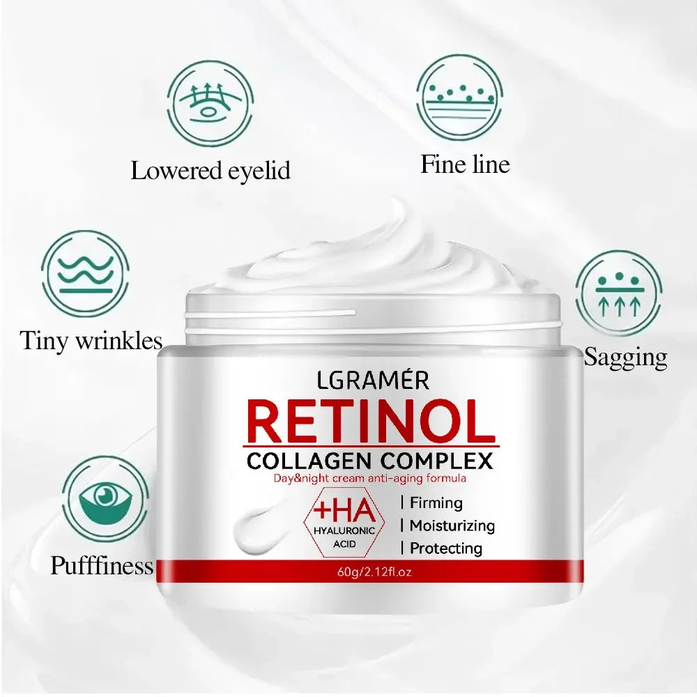 Crème raffermissante au rétinol lifting collagène rides lisses crème visage pour hydratant blanchiment égayant la peau