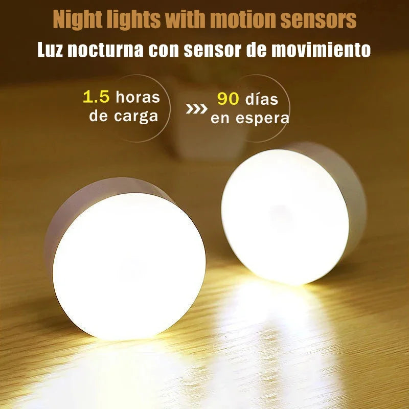 LED intelligente capteur de corps humain veilleuses éclairage automatique d'urgence USB charge sans fil aspiration magnétique LED lumières d'armoire
