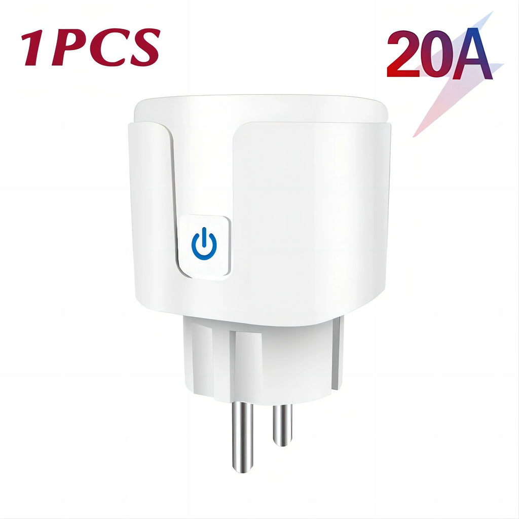 Prise intelligente TUYA WiFi ou Zigbee3.0, ue 16/20A, avec moniteur de puissance, fonction de synchronisation, commande vocale, fonctionne avec Alexa Google Home