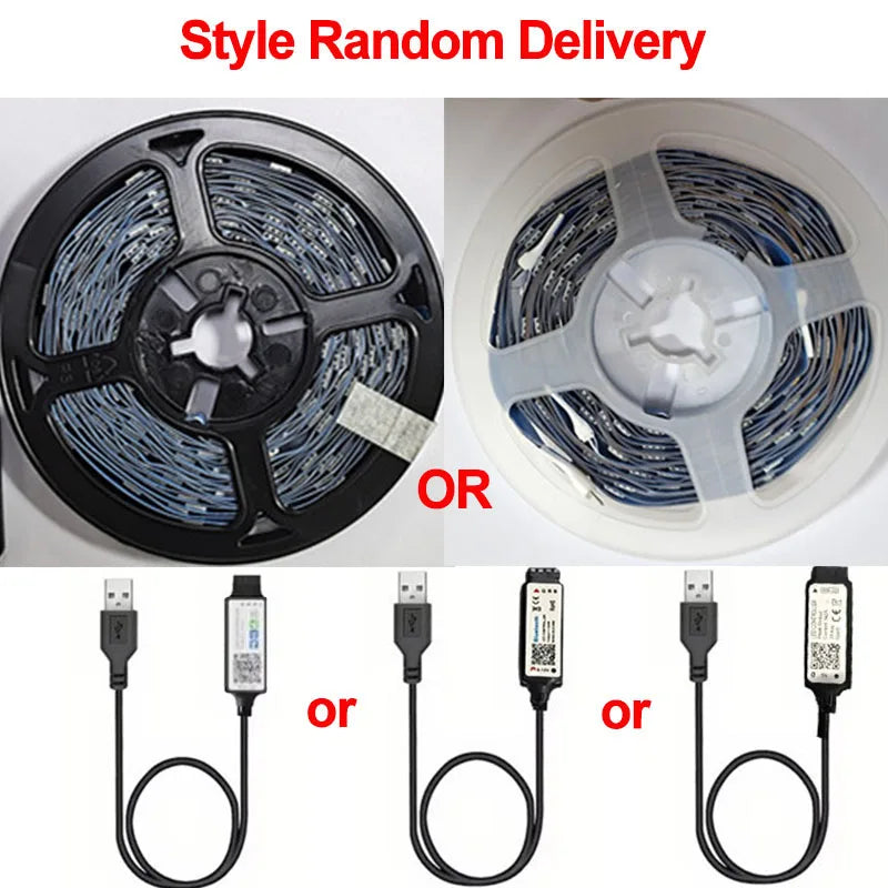 Bande lumineuse LED Bluetooth intelligente SMD 5050, application, télécommande, ruban Flexible, lampe à Diode, rétroéclairage TV, salle de jeux, décoration de la maison