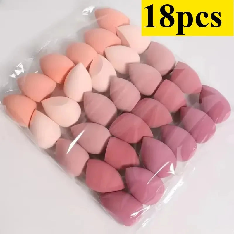 Ensemble de 4/7/18 éponges à maquillage adaptées à l'application de crèmes liquides, BB crèmes et poudres. Éponge à maquillage double usage (sec/humide)