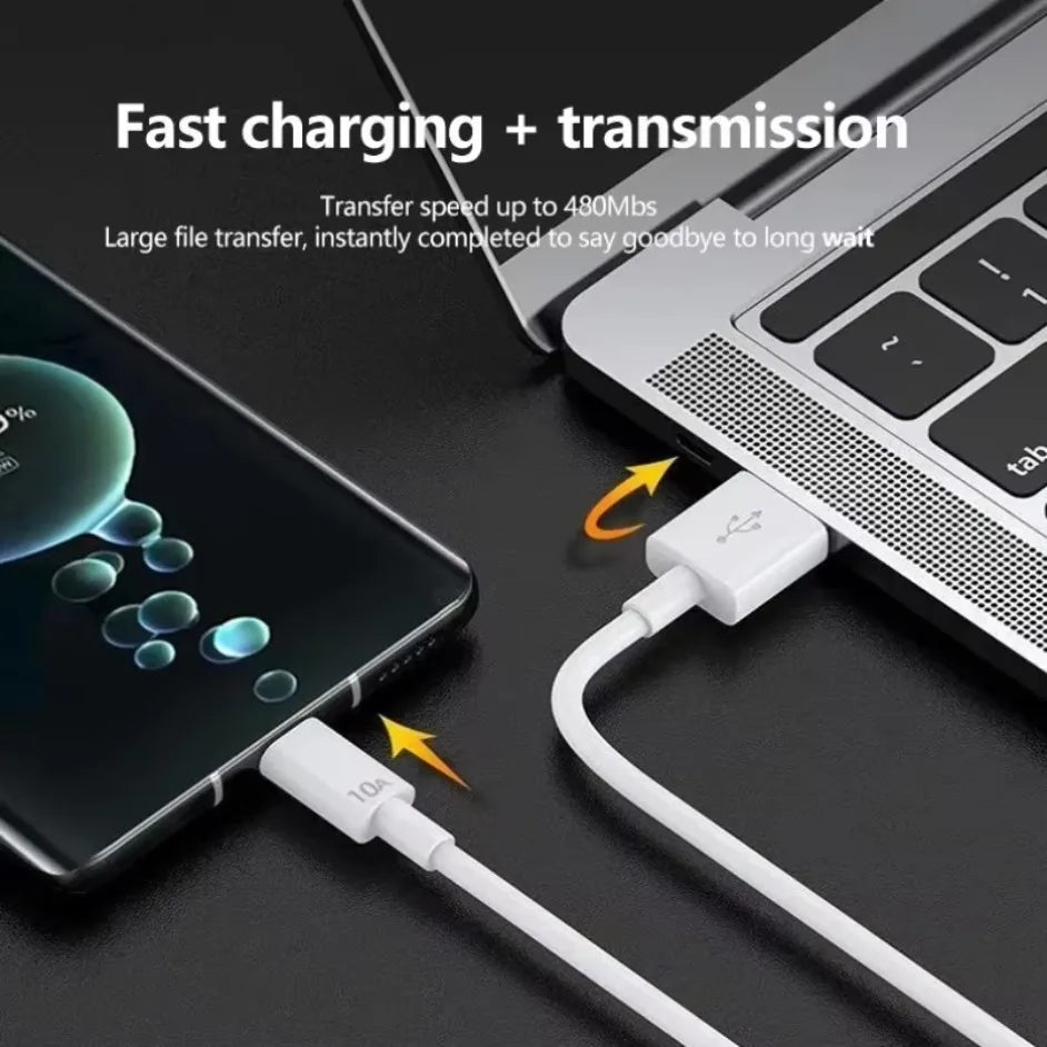 Câble de charge ultra rapide universel 10A, 1M/1.5M/2M, 120W, USB Type C, pour Xiaomi, Samsung S24, S23, Huawei P70 Honor, cordon de données