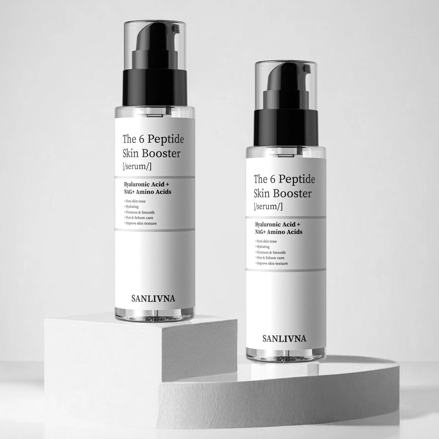 Coffret de soins du visage rafraîchissants à base d'essence de 6 peptides. Contient du collagène pour atténuer les ridules, illuminer le teint, hydrater et nourrir la peau