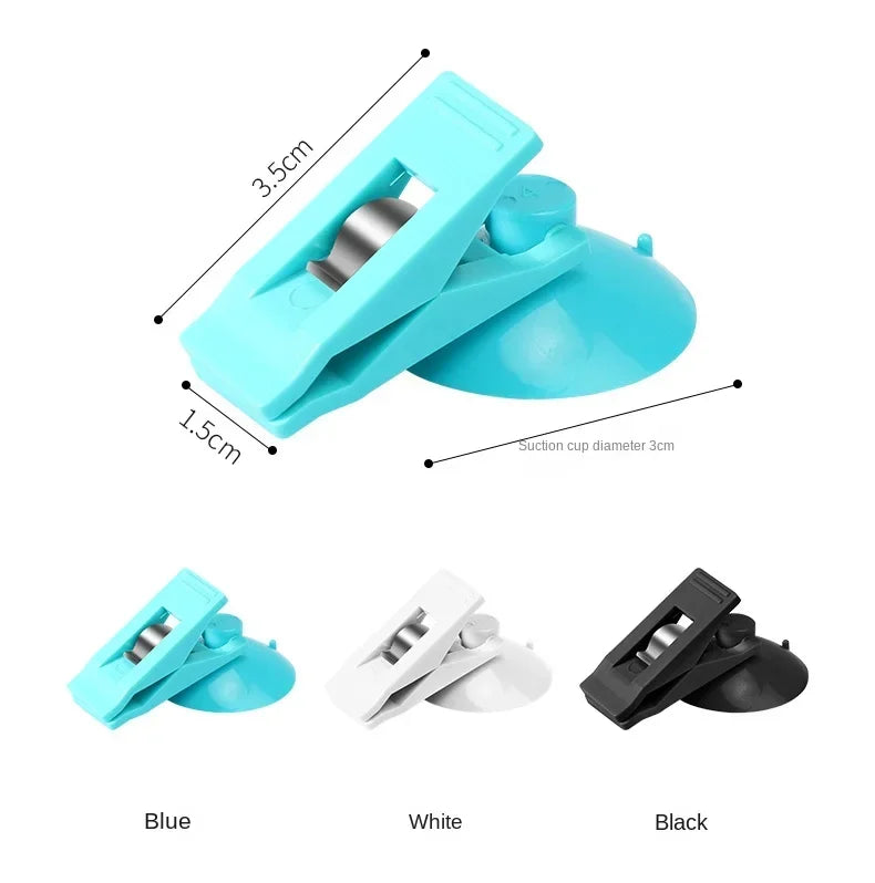 1 à 2 paires de fixations à ventouse noires pour vitre intérieure de voiture, support amovible pour pare-soleil, rideau, serviette ou ticket