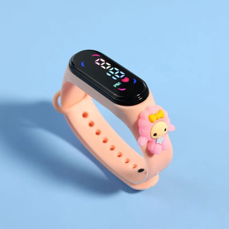 Disney Fashion Mickey Children Watches For Girls Electronic Bracelet Sports Touch LED  Doll Kids Watch Women Waterproof Clock