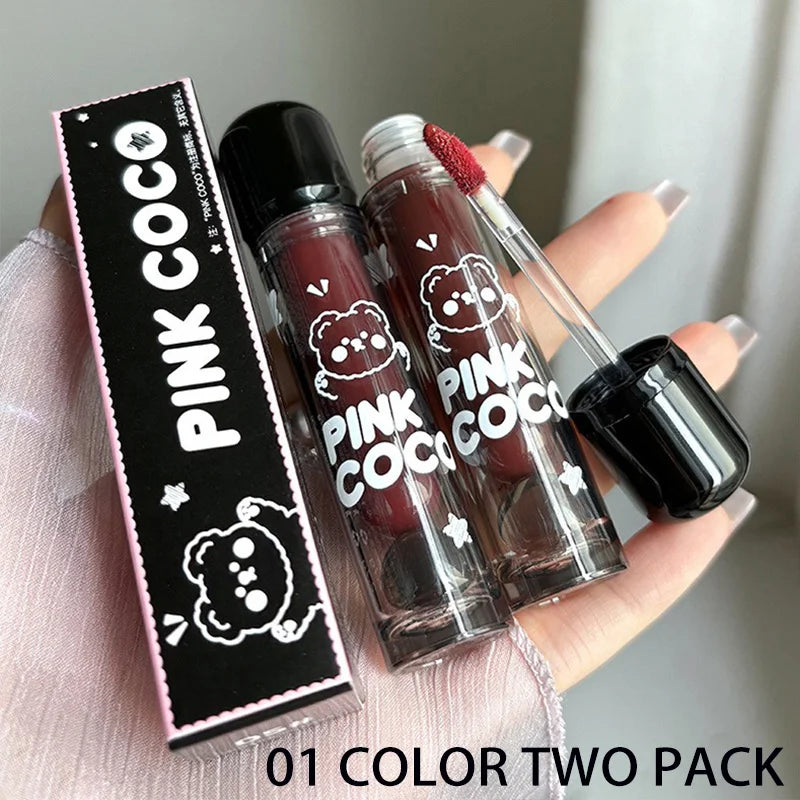 Gloss à lèvres effet miroir Ours Adorable - Rouge à lèvres liquide longue tenue, hydratant et sans transfert, à la texture aqueuse - Brillance luxueuse