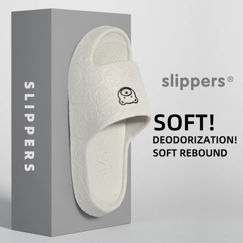 Summer Home Use EVA Slippers for Women Cute Cartoon Design Indoor Comfortable Slip-On Shoes