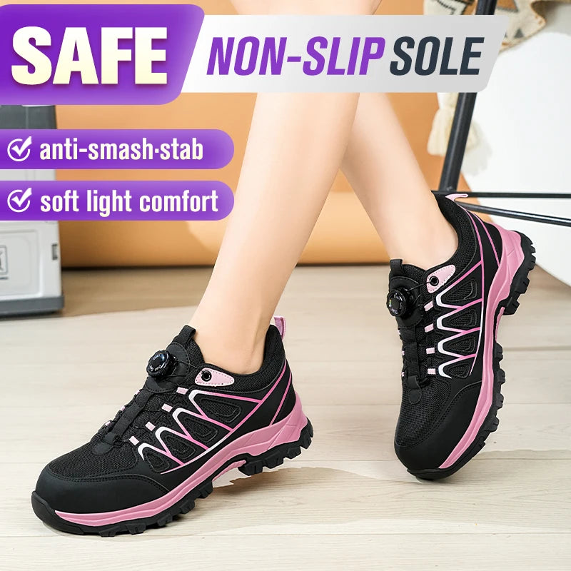 Chaussures de sécurité de travail pour hommes, baskets de protection légères, chaussures légères pour femmes, respirantes, Anti-perforation