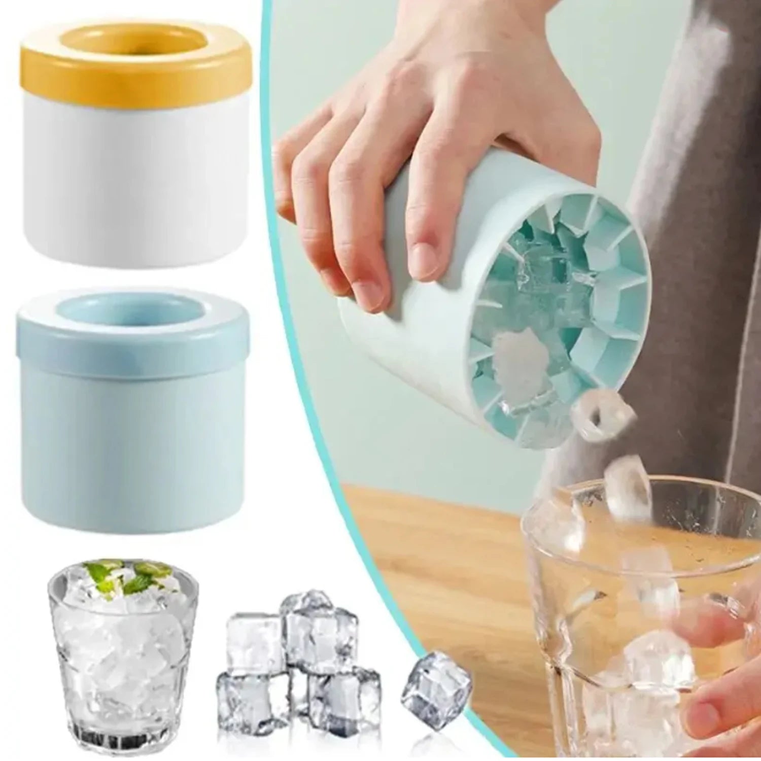 Bac à glaçons en silicone de qualité alimentaire, petit mini moule à glaçons, résiste aux basses températures, facile à enlever, ne se casse pas, facile à nettoyer