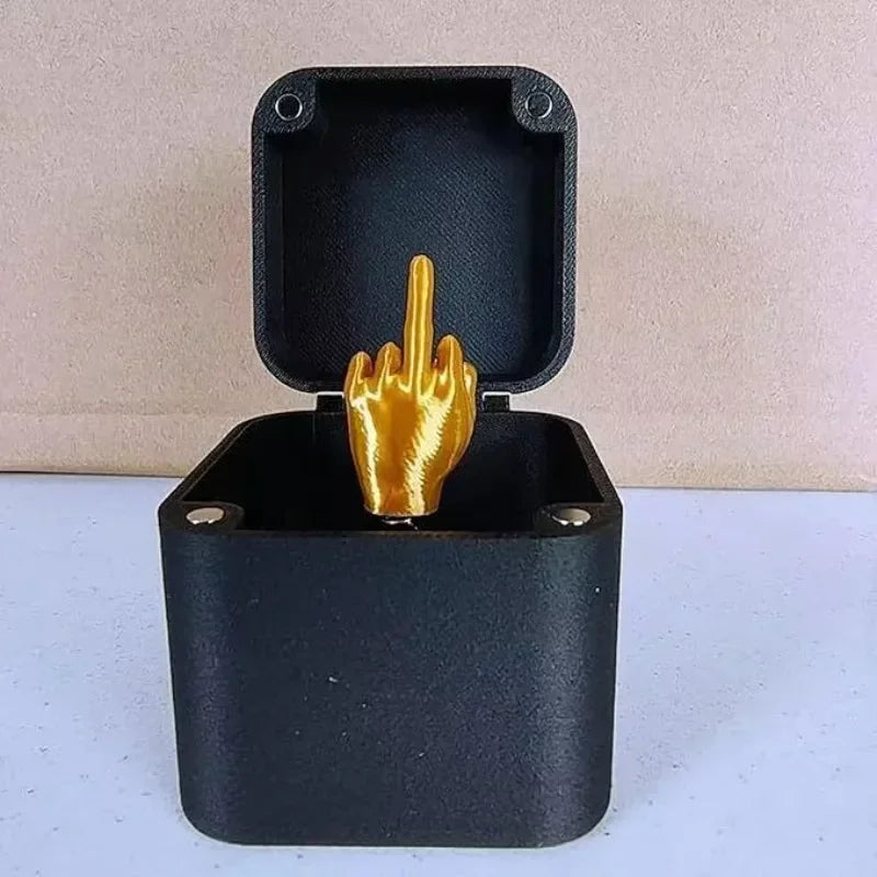 Middle Finger Gift Box Funny Pop Up Prank for Him Her Coworker White Elephant New Year Stocking Stuffer Novelty