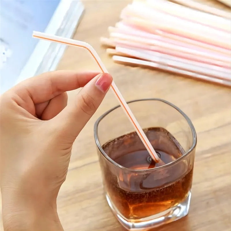 50-1000 pièces paille multicolore boire des pailles d'art pour les fournitures de fête de mariage boisson cuisine Cocktail paille à boire