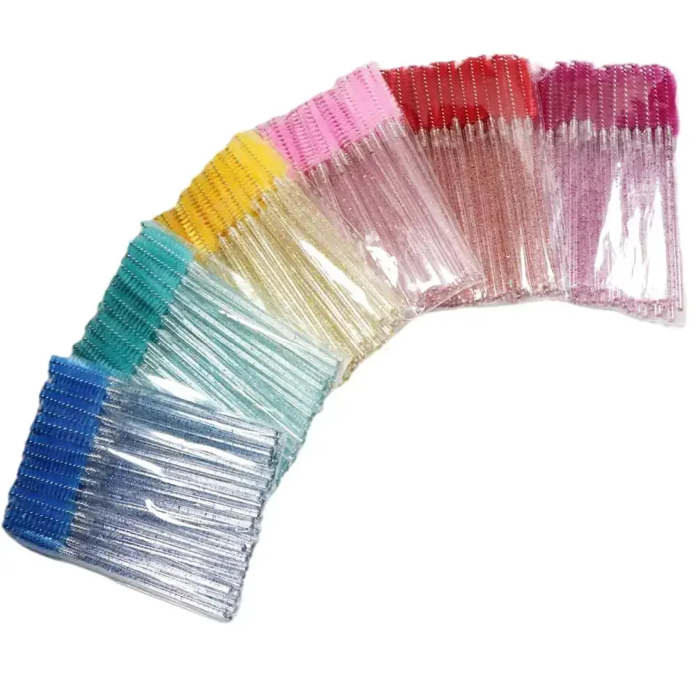 Brosse à cils en cristal jetable, peigne, Extension de cils, baguettes de Mascara, maquillage professionnel, outil de beauté, 50 pièces
