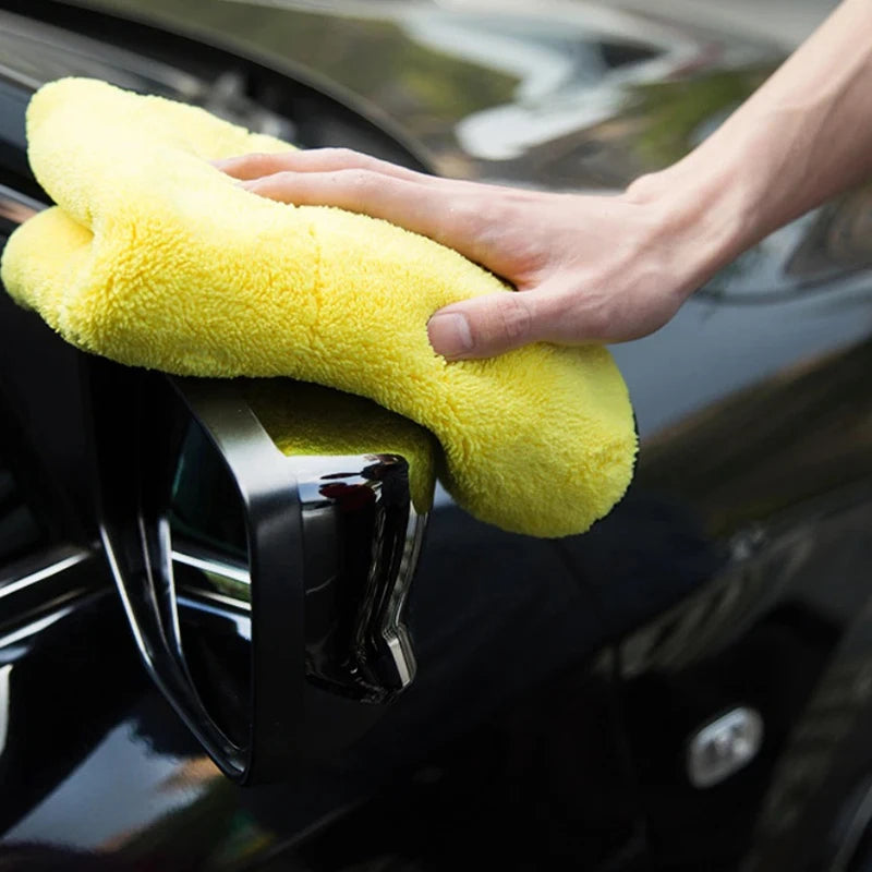 Serviette de lavage de voiture Ultra douce, chiffon d'entretien de voiture en microfibre, chiffon de séchage de nettoyage de voiture, chiffons de nettoyage à Double couche