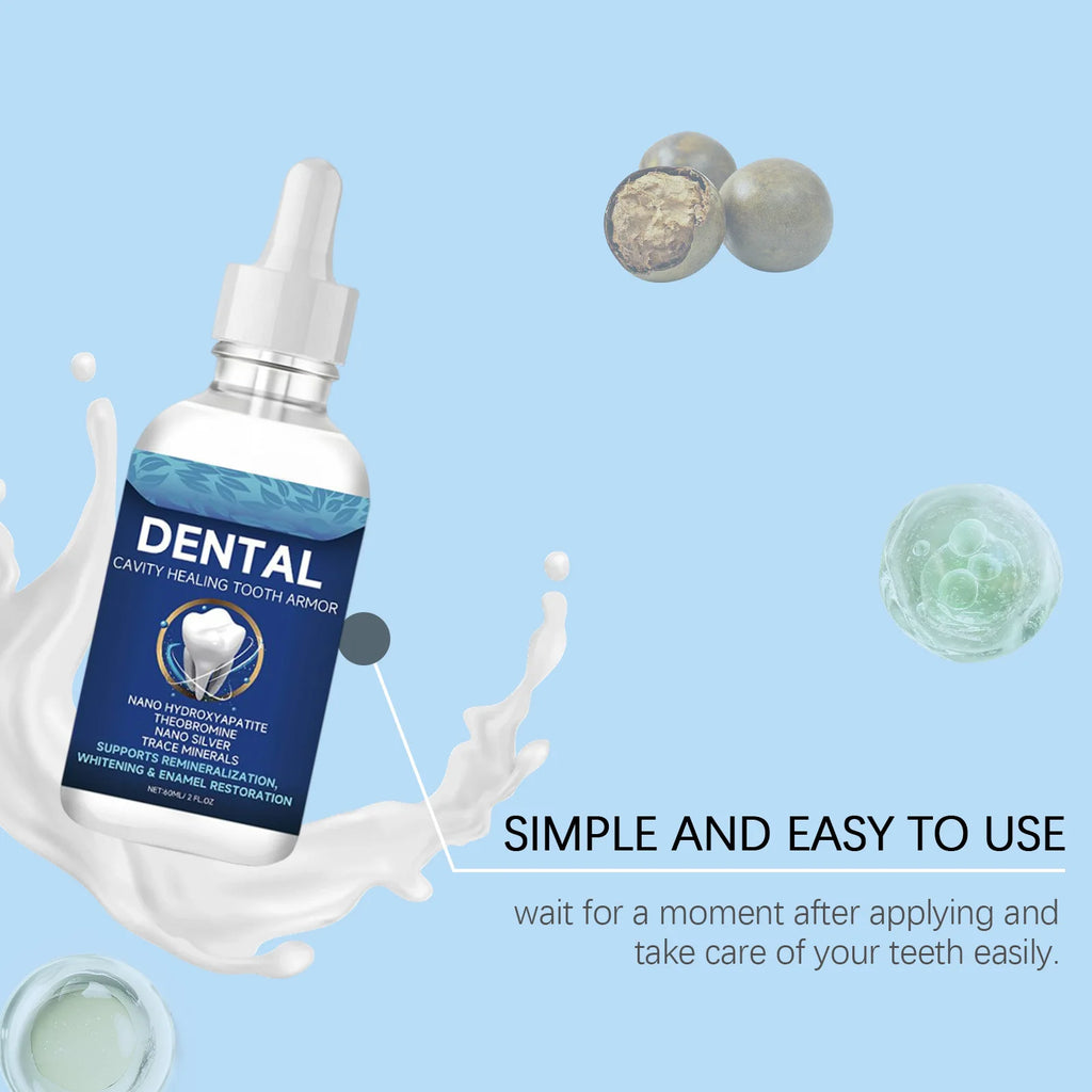 Sérum Oralhoe Soin Dentaire Liquide, Haleine Fraîche Longue Durée, Nettoyage en Profondeur, Hygiène Buccale, Élimine la Plaque, Taches, Sérum Blanchissant pour les Dents 60 ml