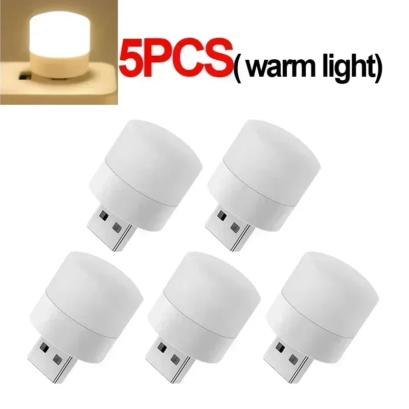 Mini USB lumière lampe à LED lumières Table chambre prise livre de nuit lecture articles de décoration blanc chaud protection des yeux en gros chambre