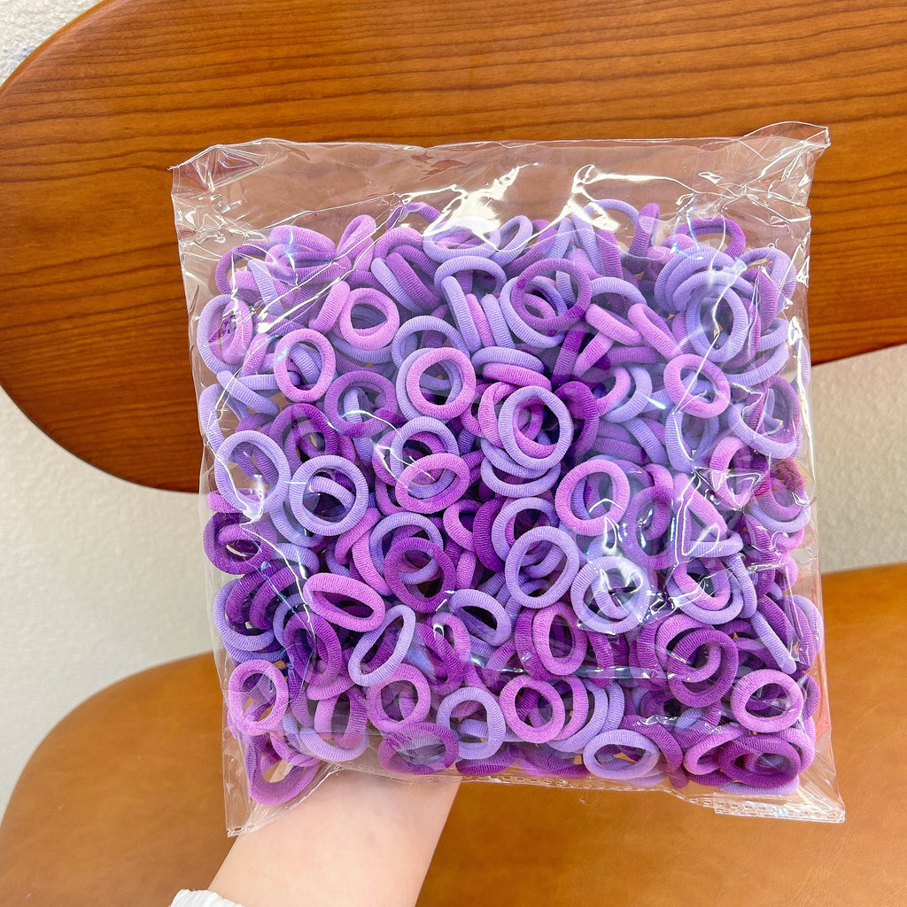 300 pièces de cordon de cheveux en Nylon à la mode à haute élasticité, accessoires de cheveux pour enfants, cordon de cheveux de base Simple et bandeau