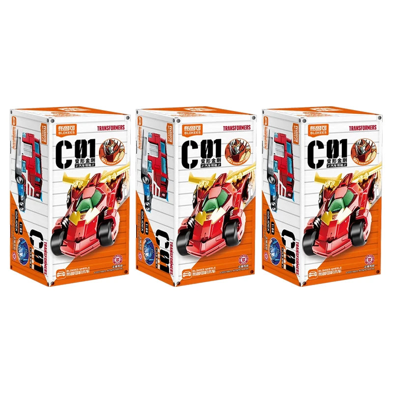 Original Blokees Wheels Transformers Car C01 Car Leader Figure Blind Box Autobot Anime Peripheral Collection Toys Kids Gift