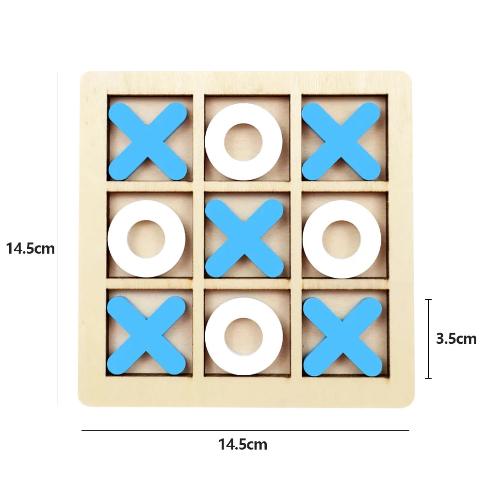 Jeu de puzzle Montessori XO Chess, formes géométriques 3D, jeu de société pour enfants, jouet éducatif en bois