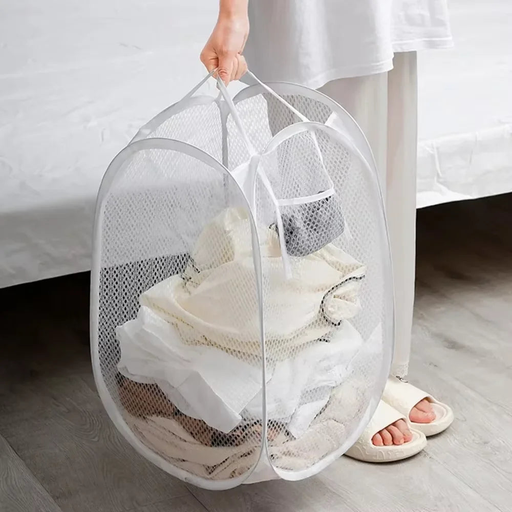 Panier à vêtements sales squelette ventilé, pliable, rangement facile, Portable, grande capacité