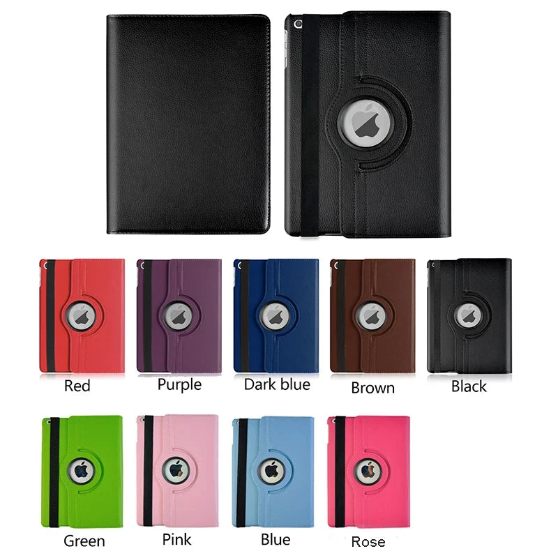 Étui pour iPad 9,7 pouces (5e et 6e générations), iPad Air 11 pouces (2e, 3e, 4e et 5e générations), étui avec support rotatif pour iPad 10,2 pouces (7e, 8e, 9e, 10e et 11e générations), iPad Pro 11