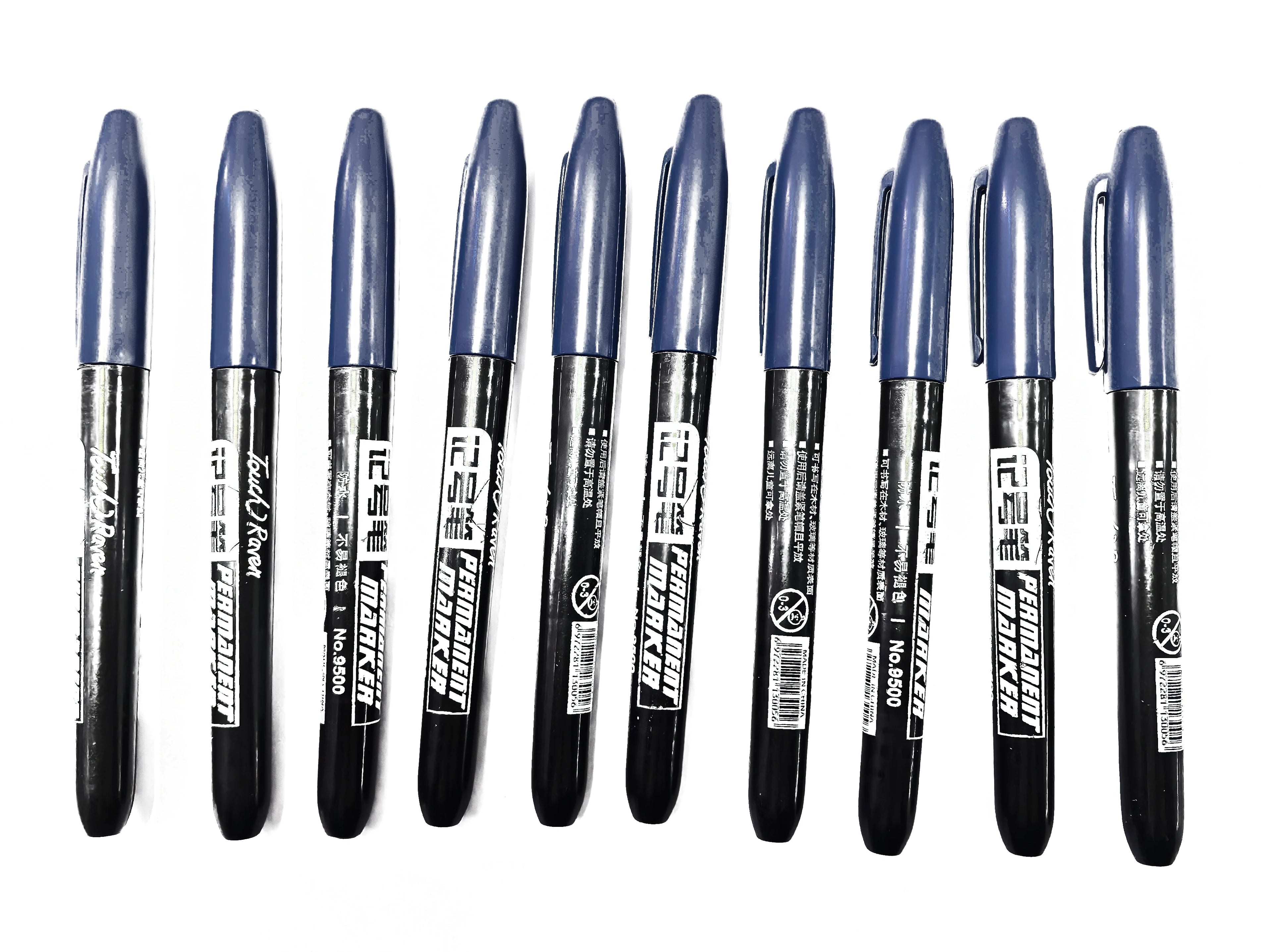 Stylo marqueur Permanent pour dessin Manga, 6 pièces, noir, bleu, rouge, encre étanche, stylos pour croquis, papeterie fournitures scolaires d'art