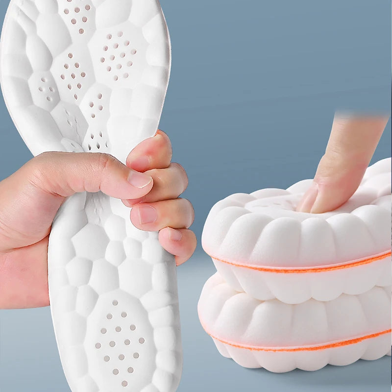 Semelles intérieures de Sport en Latex, 1/2/4 paires, coussinets de chaussures souples à haute élasticité, orthèses respirantes, coussin d'absorption des chocs, Support d'arc