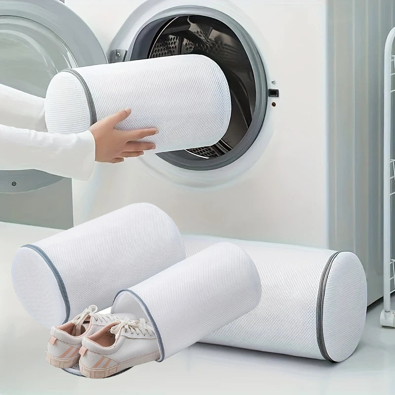 Sac de lavage de chaussures polyvalent-sac à linge en maille durable pour baskets, chaussures de course, chaussettes et soutien-gorge avec fermeture à glissière, sac à linge