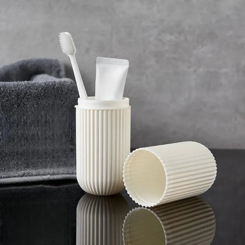 Porte-brosse à dents Portable avec rangement de dentifrice, organisateur de tasses de salle de bain de voyage pour articles de toilette en déplacement