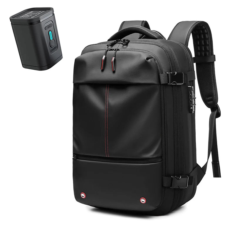 Voyage hommes 17 pouces sac à dos pour ordinateur portable compression sous vide sac à dos affaires grande capacité école sac à dos étendre sac à dos en plein air