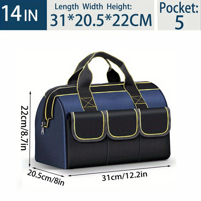 Sac à outils multifonctionnel grande capacité en toile Oxford imperméable et résistante à l'usure, idéal pour la réparation et le rangement d'outils