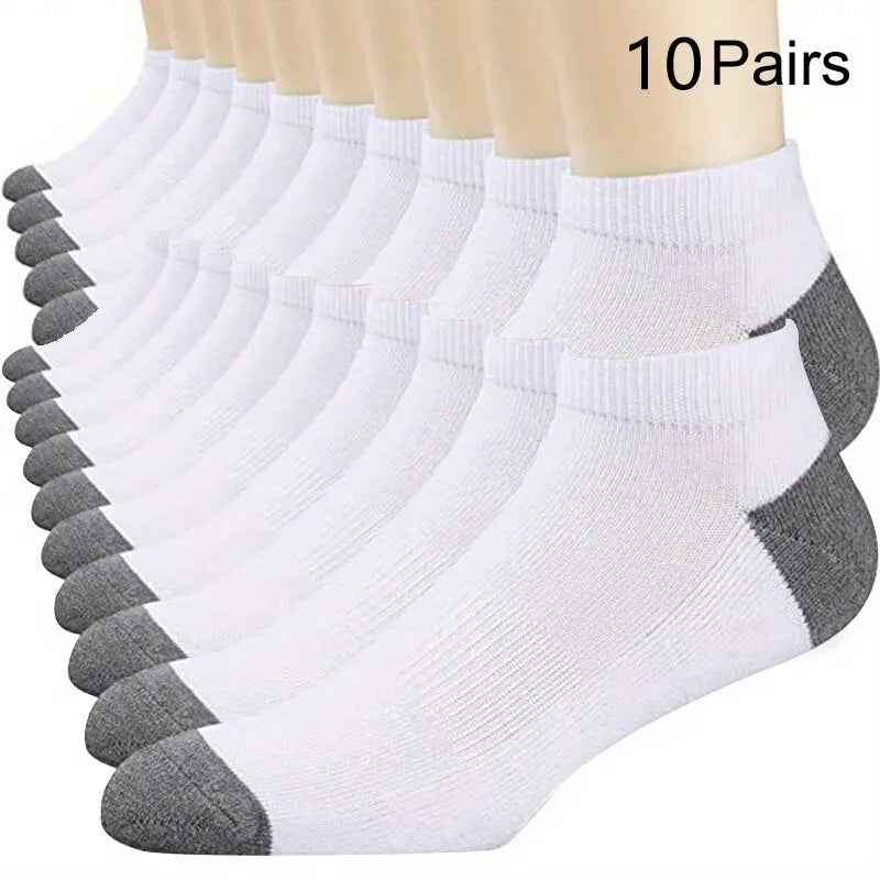 1 paire de chaussettes confortables et respirantes en coton pour hommes, chaussettes d'été pour hommes