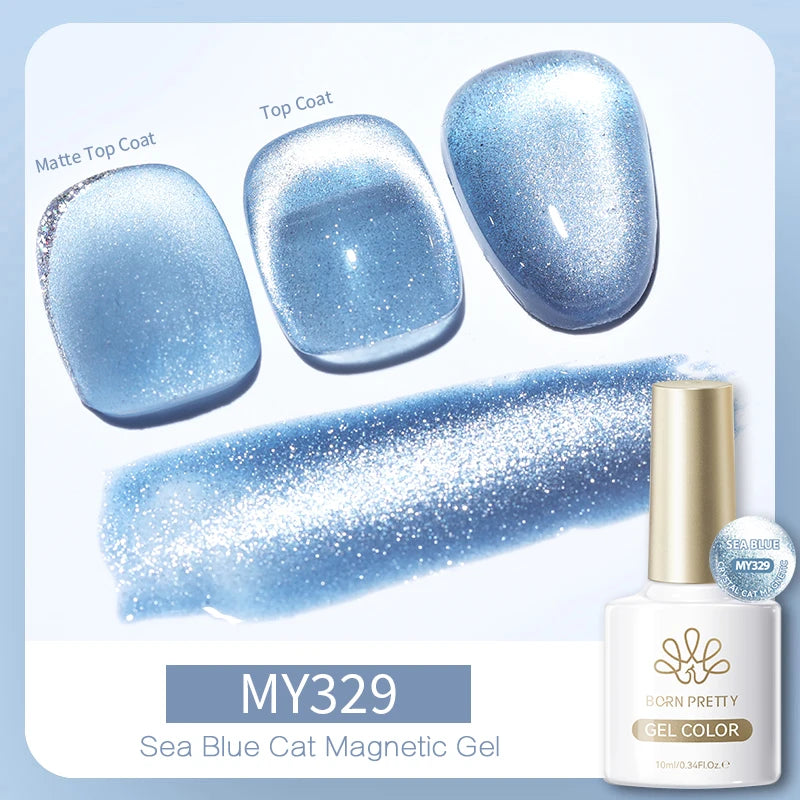 Vernis à ongles magnétique gel BORN PRETTY 10 ml Argent Clair de Couleur Chat - Accessoires pour les ongles - Vernis semi-permanent pour ongles d'automne et d'hiver