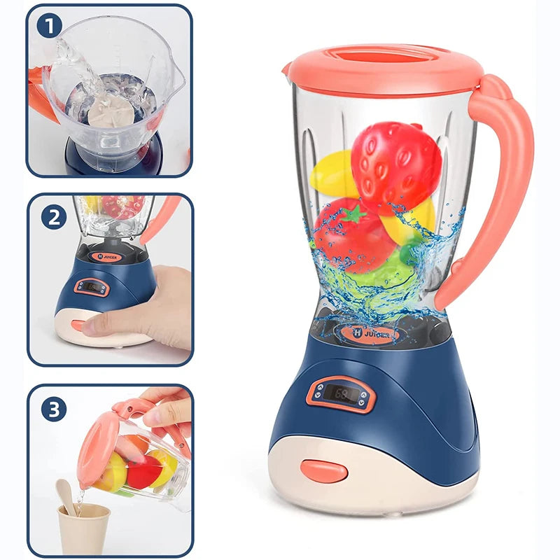Mini-électroménagers, jouets de cuisine, ensemble de jeu d'imitation avec cafetière, mixeur et grille-pain, cadeau idéal pour les enfants (garçons et filles)