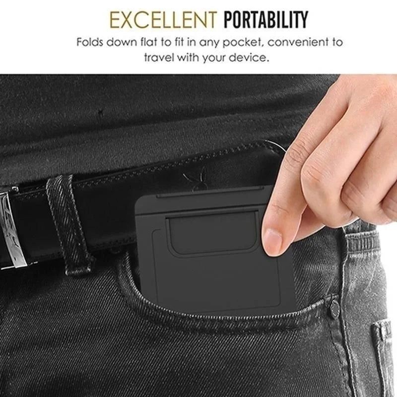 Mini support pliable universel, portable et ajustable pour téléphone, tablette ou ordinateur portable (compatible iPad, iPhone, Samsung, Xiaomi)