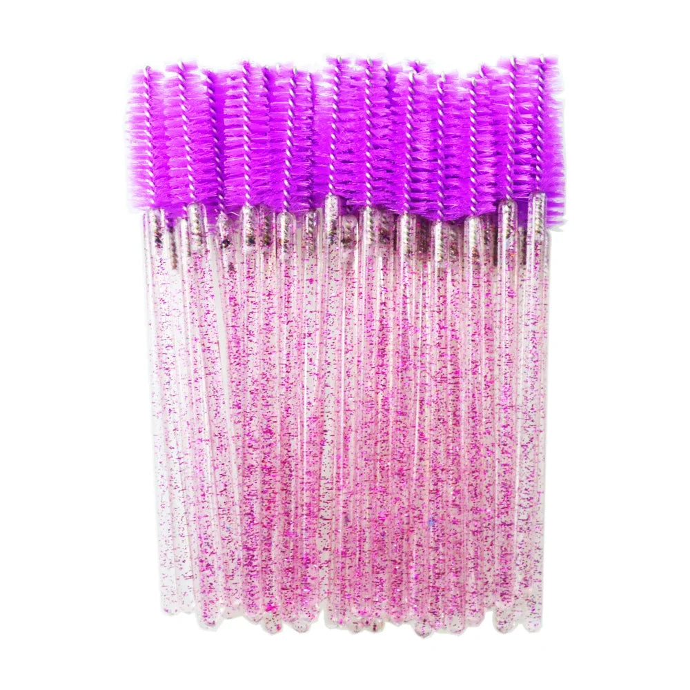 Brosse à cils en cristal jetable, peigne, Extension de cils, baguettes de Mascara, maquillage professionnel, outil de beauté, 50 pièces